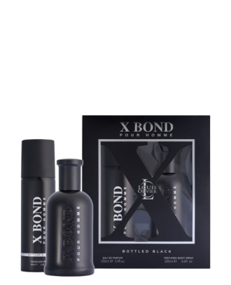 X Bond Bottled Black Gift Set men edp 100 ML+200 ML Deodorant