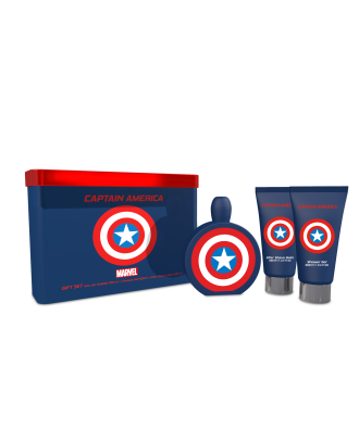 CAPTAIN AMERICA GIFT SET EDT 100ML + SHOWER GEL 100ML+ AFTER SHAVE BALM 100ML